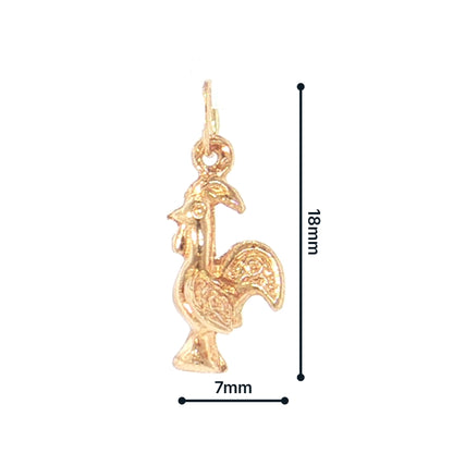 19.2K Portuguese Gold | Tiny Rooster in Flight Rooster (Galo de Barcelos) Charm