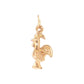 19.2K Portuguese Gold | Tiny Rooster in Flight Rooster (Galo de Barcelos) Charm