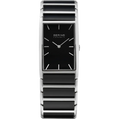 Bering | 30125-742 Ceramic Two-Tone Rectangle Black Dial Women's Watch