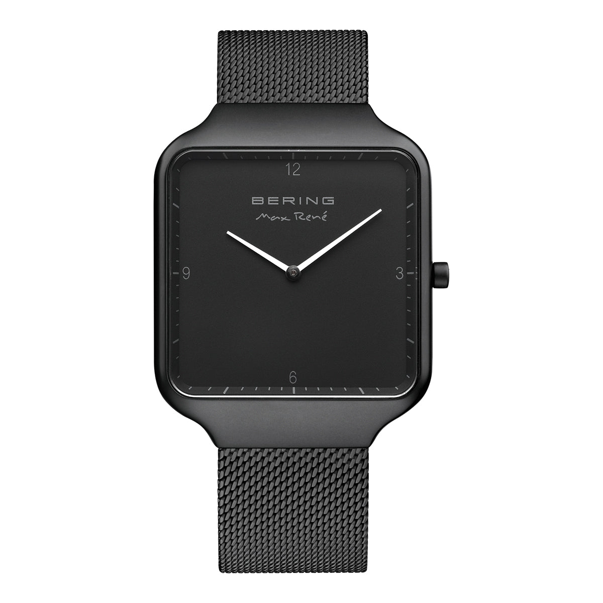 Bering | Max René 15836-123 Men's Black Dial Analog Watch with Milanese Strap