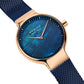 Bering |  Max René Ladies Watch 15527-367 Grey Mother-of-Pearl Dial Mesh Strap Rose Gold 