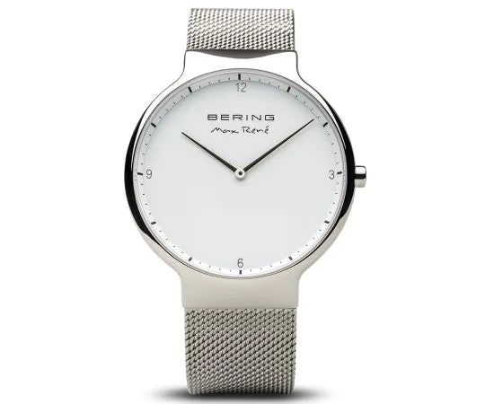 Bering | Max René Mens Watch 15540-004 Sterling Silver Case with White Dial
