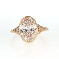 14K Gold | Yellow Gold 3.06CT Oval Bezel Brilliant Cut Lab Diamond Engagement Ring