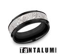 Benchmark | Men’s 8mm Black Titanium & Tantalum Wedding Band – Comfort Fit Ring (Size 10) CF108290BKTGTA10