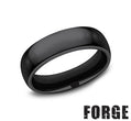 Benchmark CF160BKT10 mens size 10 black titanium wedding band