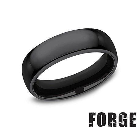 Benchmark CF160BKT10 mens size 10 black titanium wedding band