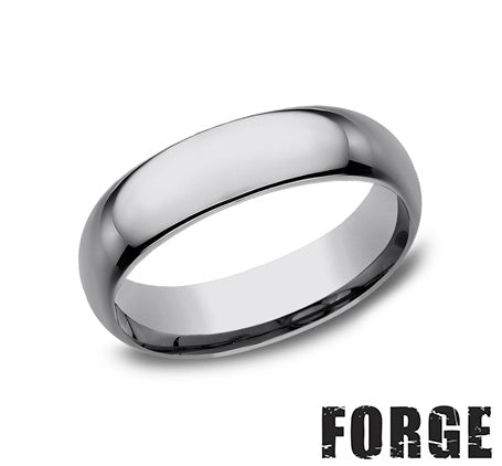 Benchmark | Men’s Two-Tone Tungsten Wedding Band – Brushed Finish with Polished Edges (Size 10) (CF160TG10)