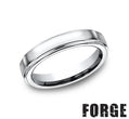 Benchmark | Men’s Cobalt Chrome Wedding Band – Brushed Finish with Polished Edges (Size 10) (CF550CC10)
