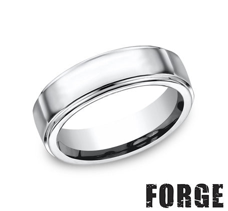 Benchmark CF570CC10 mens size 10 cobalt chrome wedding band