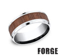 Benchmark | Men's Cobalt Chrome Wedding Band – Brushed Finish with Polished Edges CF58489CC