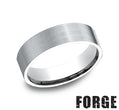 Benchmark | Men’s Cobalt Chrome Wedding Band – Brushed Finish with Polished Edges (Size 10) (CF66420CC10)