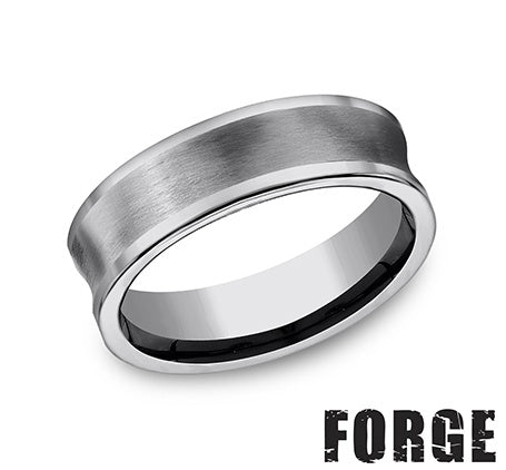 Benchmark CF67001TG10 mens size 10 two tone cobalt chrome wedding band