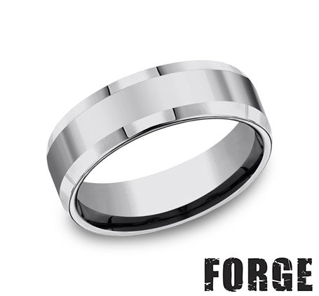Benchmark CF67426TG10 mens size 10 two tone cobalt chrome wedding band