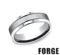 Benchmark | Men’s Cobalt Chrome Wedding Band – Brushed Finish with Polished Edges (CF67675CC) Size 10