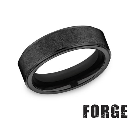 Benchmark CF67891BKT10 mens size 10 black titanium wedding band