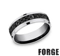 Benchmark | Men’s Two-Tone Cobalt Chrome Wedding Band – Brushed Finish with Polished Edges (CF67900CFTG)