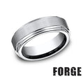 Benchmark | Men’s Cobalt Chrome 8mm Wedding Band – Brushed Finish with Polished Edges (CF68100CC)