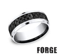 Benchmark | Men's Cobalt Chrome Wedding Band – Brushed Finish with Polished Edges CF68900CFC Size 10