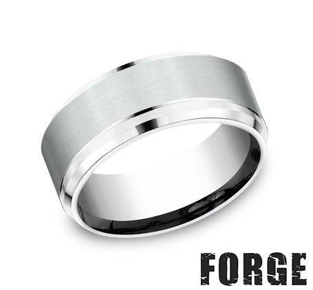 Benchmark CF69486CC10 mens size 10 cobalt chrome wedding band