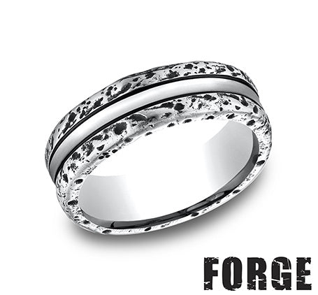 Benchmark CF98768CC10 cobalt chrome wedding band size 10 brushed finish