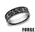 Benchmark | Men’s Two-Tone Cobalt Chrome Wedding Band – Brushed Finish with Polished Edges (Size 10.5) (CFBP847133TG10.5)