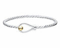 Cape Cod | Evening Tide Sterling Silver & 14K Yellow Gold 7" Loop & Ball Twist Cape Cod Bracelet