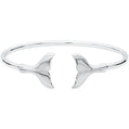 Cape Cod | Evening Tide Sterling Silver 7" Split-Shank Flexible Whale Tail Cuff Cape Cod Bracelet