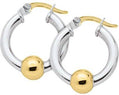 Cape Cod | Sterling Silver & 14K Yellow Gold Single-Bead Hoop Cape Cod Earrings