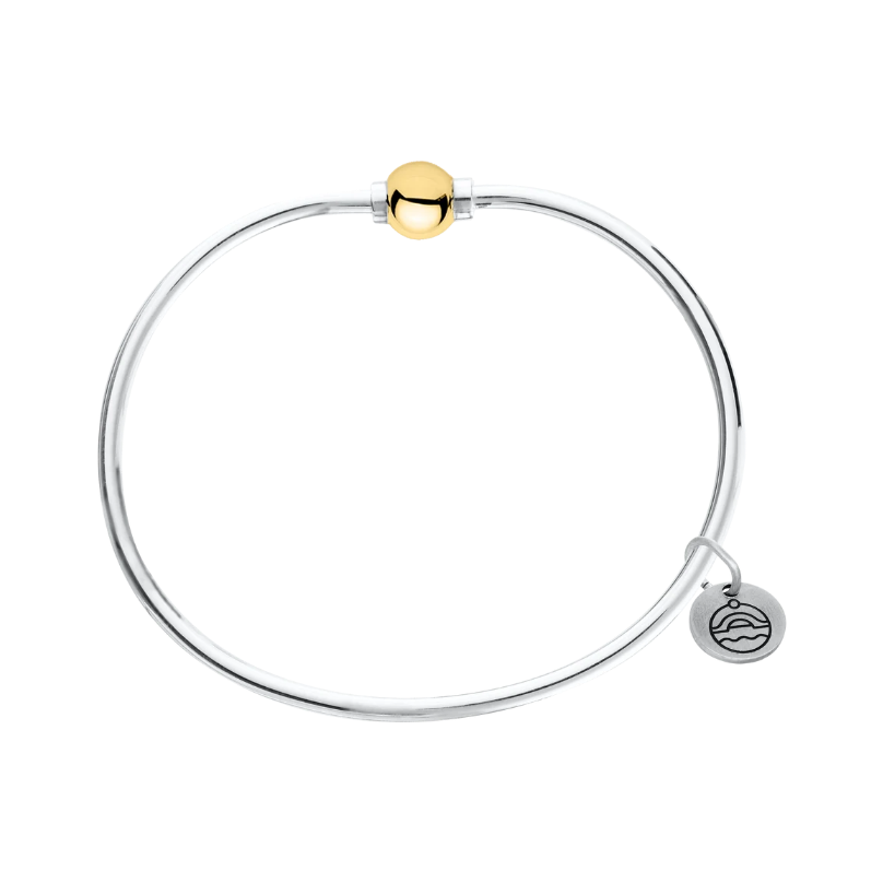 Cape Cod | Sterling Silver & 14K Yellow Gold Single Ball Cape Cod Bracelet