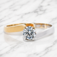 19.2K Portuguese Gold | Round Stone Bypass Ring