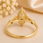 14K Gold | YG 1.70CT Marquise Lab Diamond Vintage Filigree Band Engagement Ring
