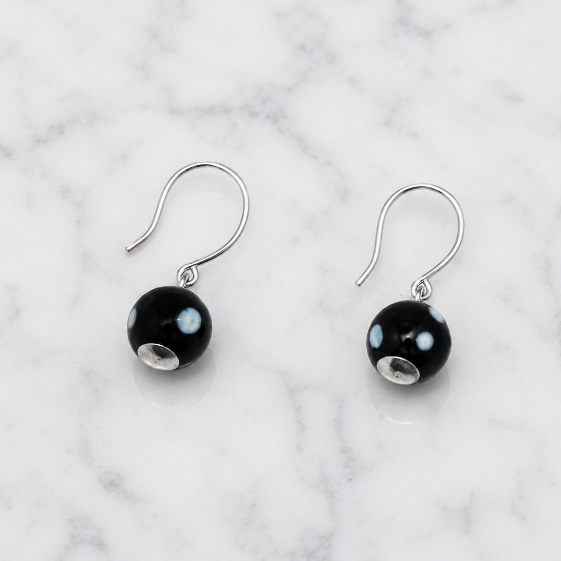 Sterling Silver | Conta de Olho Earrings
