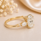 14K Gold | 2.53CT YG Hidden Halo Filigree Oval Brilliant Lab Diamond Engagement Ring