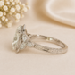 14K Gold | WG 2.05CT Marquise Vintage Cathedral Lab Diamond Engagement Ring