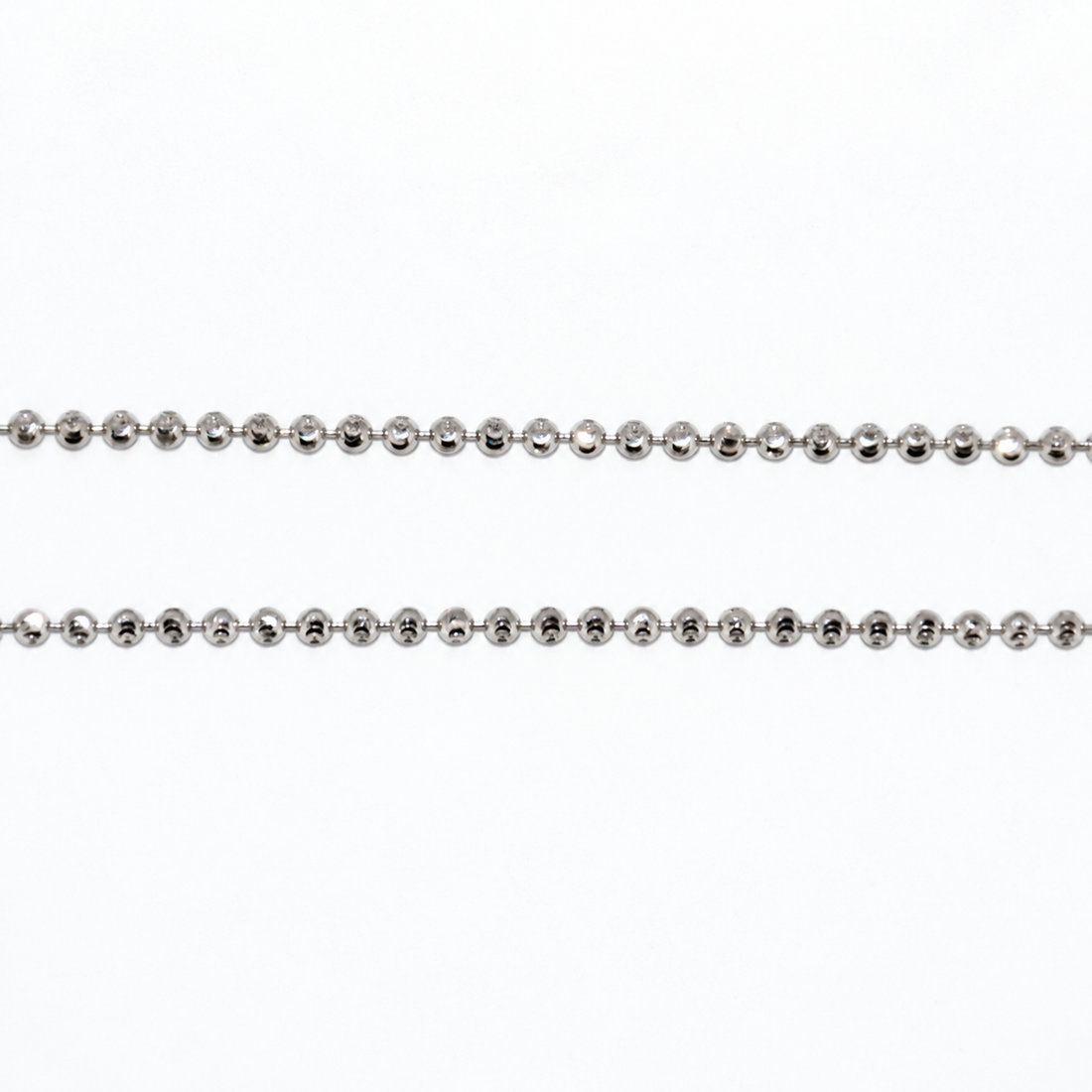 14K Gold | 18" White Gold Ball Necklace