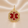 19.2K Portuguese Gold | Large Medic Aid Charm