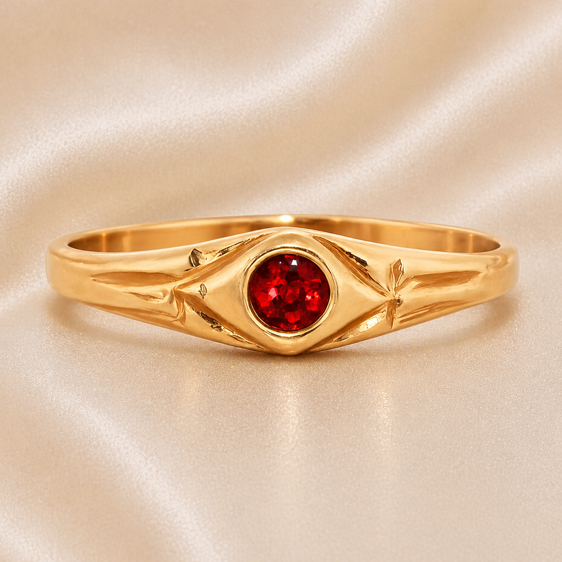19.2K Portuguese Gold | Baby Ruby Ring