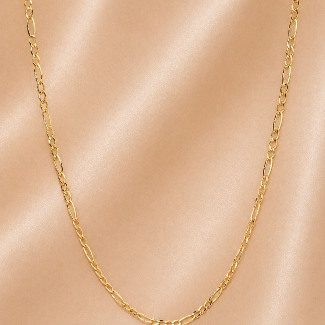 19.2K Portuguese Gold | 20" 1.6mm Solid Figaro Chain