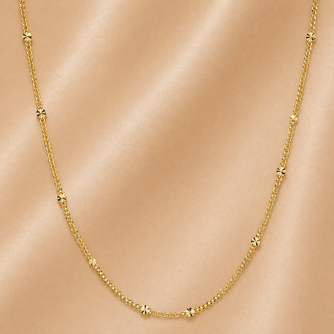 19.2K Portuguese Gold | 18" Starburst Bead Chains