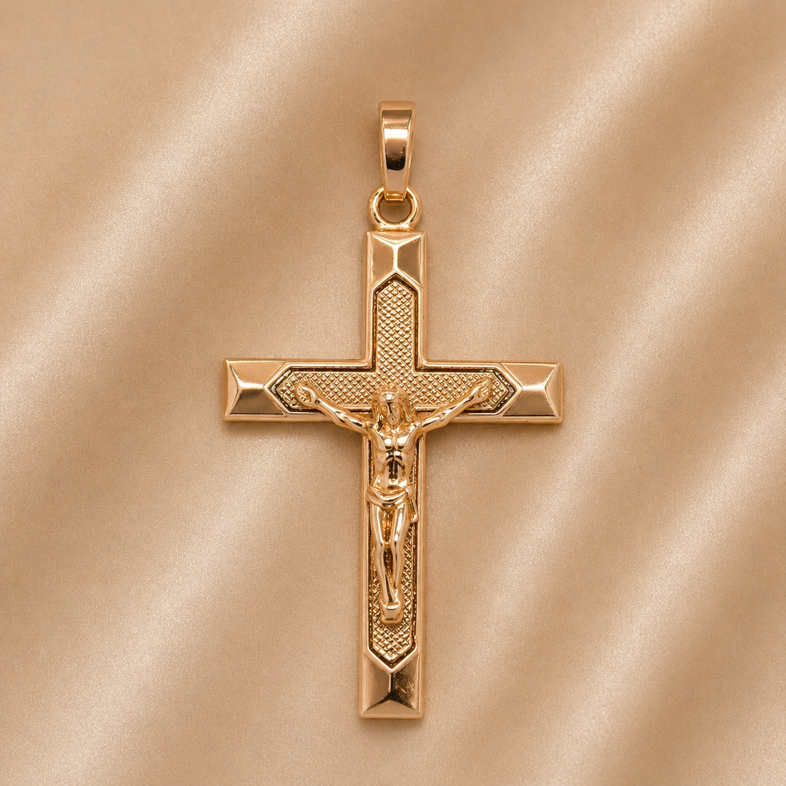 19.2K Portuguese Gold | Designed Crucifix Pendants