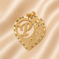 19.2K Portuguese Gold | Heart Initial Charm