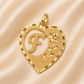 19.2K Portuguese Gold | Heart Initial Charm