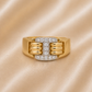 19.2K Portuguese Gold | Natural Diamond Buckle Ring
