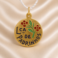 19.2K Portuguese Gold | Round Lca. De Padrinhos (Godparents) Charms
