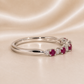 18K Gold | WG .25CT Natural Ruby & .07CT Natural Diamond Ring