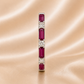 18K Gold | WG .48CT Emerald Natural Ruby & .10CT Round Natural Diamond Band Ring