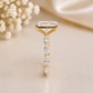 14K Gold | YG 3.04CT Radiant Lab Diamond with Marquise Side Stones Engagement Ring