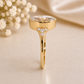 14K Gold | YG 3.06CT Oval Bezel Lab Diamond Engagement Ring