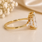 14K Gold | YG 3.06CT Radiant Lab Diamond Vintage with Side Stones Engagement Ring