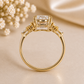 14K Gold | YG 3.06CT Radiant Lab Diamond Vintage with Side Stones Engagement Ring